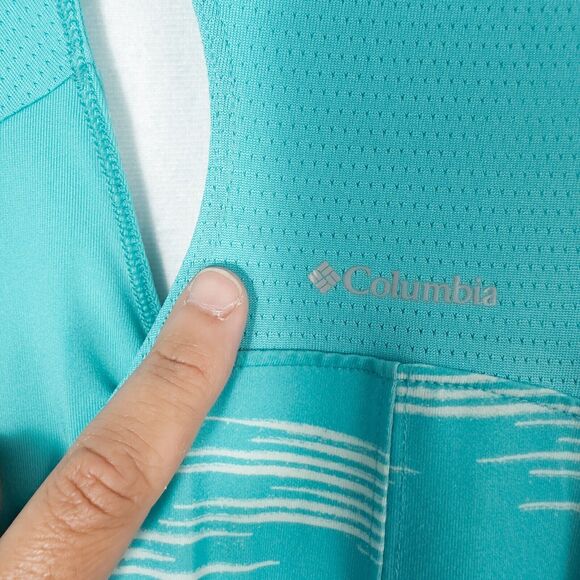Columbia Prima Agua Omni Wick Dress Womens Medium Geyser Atari Print Athletic - Picture 10 of 14